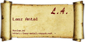 Lasz Antal névjegykártya